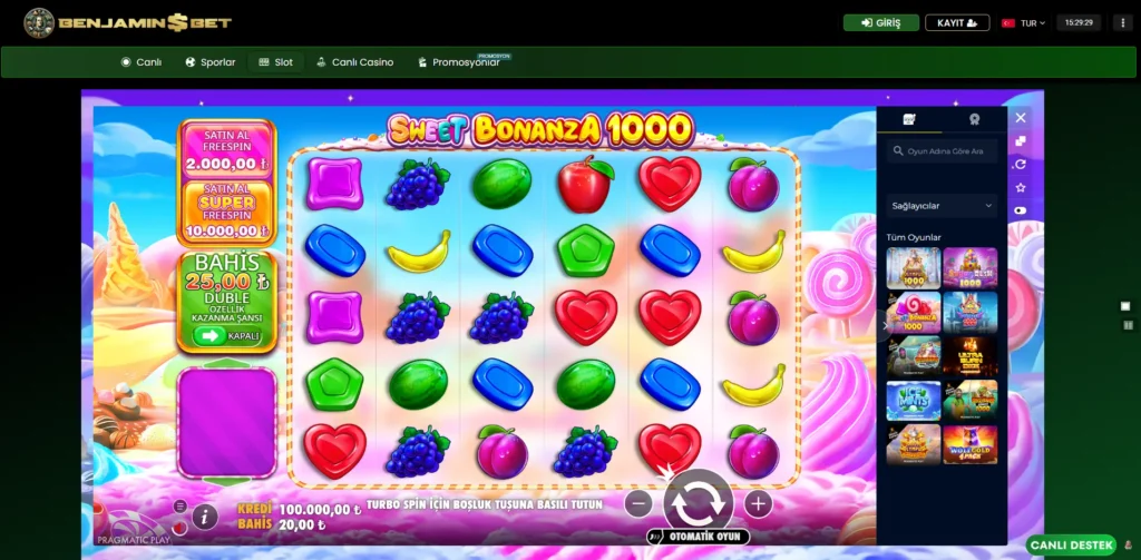 Benjaminsbet Pragmatic Play Oyunları