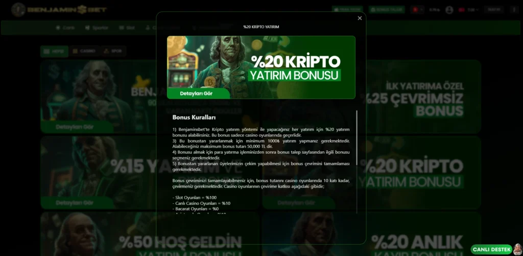 Benjaminsbet Kripto Para Yatırımı Var mı?